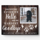 Rustic Paw Prints Personalized Pet Memorial Photo