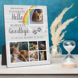 Rustic Paw Prints Personalized Pet Memorial Photo Plaque