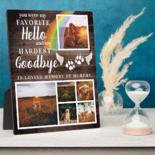 Rustic Paw Prints Personalized Pet Memorial Photo Plaque