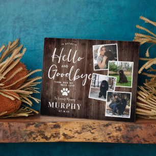 Rustic Paw Prints Personalized Pet Memorial Photo Plaque