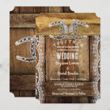 Rustic Pays Occidental Mariages Invitations