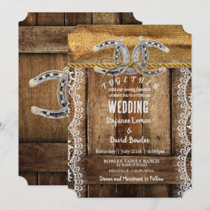 Rustic Pays Occidental Mariages Invitations