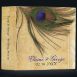 Rustic Peacock Feather wedding Planner Binder<br><div class="desc">Rustic Peacock Feather Personalized Wedding Planner Folder with Optional Bible Wedding Love Quote on back.</div>