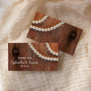 Rustic Pearls Country Barn Wedding Favor Tags