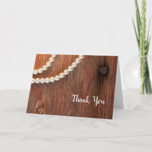 Rustic Pearls Country Bridesmaid Thank You