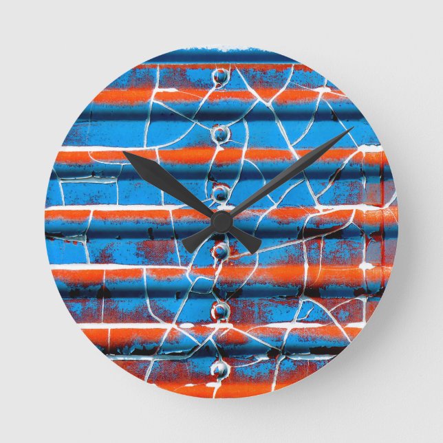 Rustic Peeling Paint Round Clock (Front)