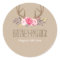 Rustic Peony & Deer Antler Wedding Favours Seals