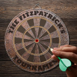 Rustic Personalized Family Name Dartboard<br><div class="desc">Add your family name to create a personalized dartboard,  a great gift for dad,  for your man cave,  or a housewarming gift.</div>