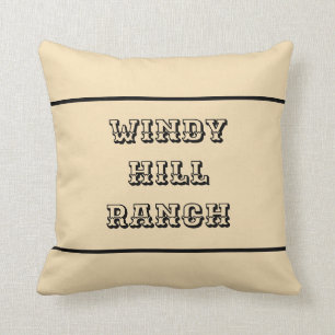 Rustic Personalized Farm & Ranch Throw Pillow
