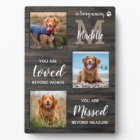 Rustic Pet Dog Memorial Personalized 3 Photo