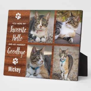 Rustic Pet Loss Cat Memorial Plaque