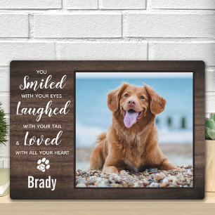 Rustic Pet Loss Gift Personalized Pet Memorial Plaque