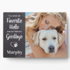 Rustic Pet Memorial Personalized Dog Photo