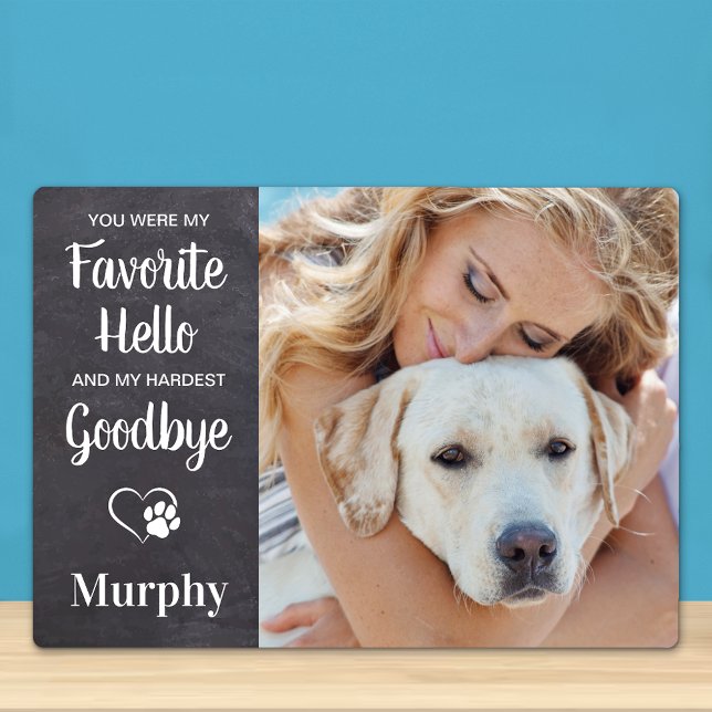 Rustic Pet Memorial Personalized Dog Photo Plaque (Creator Uploaded)