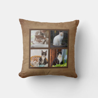 Rustic Pets Photo Throw Pillow