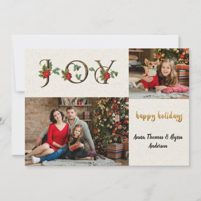 Rustic Photo Christmas Card (Front)