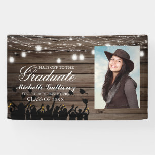Rustic Photo Mason Jar Graduation Banner
