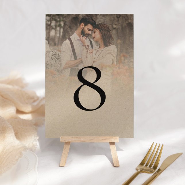 Rustic Photo Overlay Script Table Number (Creator Uploaded)