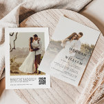 Rustic Photo QR Code Wedding Invitation<br><div class="desc">Rustic Photo QR Code Wedding Invitation</div>