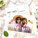 Rustic Photo Wedding Save the Date Announcement Postcard<br><div class="desc">Our simple photo save the date postcard with your photo is the perfect way to kick off your wedding. The modern minimalist design is perfect for any type of wedding announcement. Please contact me for design requests and design changes.</div>