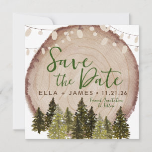 Rustic Photo Wedding Save the Date Invitation