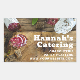 Rustic Photo Wooden Board Charcuterie Catering Sticker