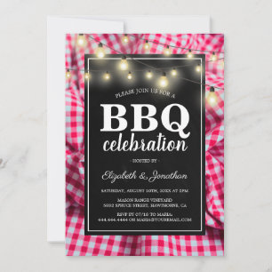 Rustic Picnic BBQ Party Invitation
