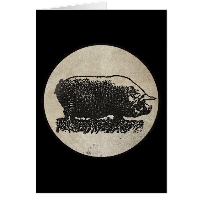 Rustic Pig Etching (Front)