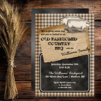 Rustic Pigs Pork Backyard Cookout BBQ Picnic