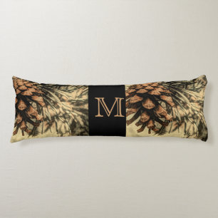 Rustic Pine Cone Design Body Pillow
