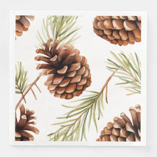 Rustic Pine Cone Napkin