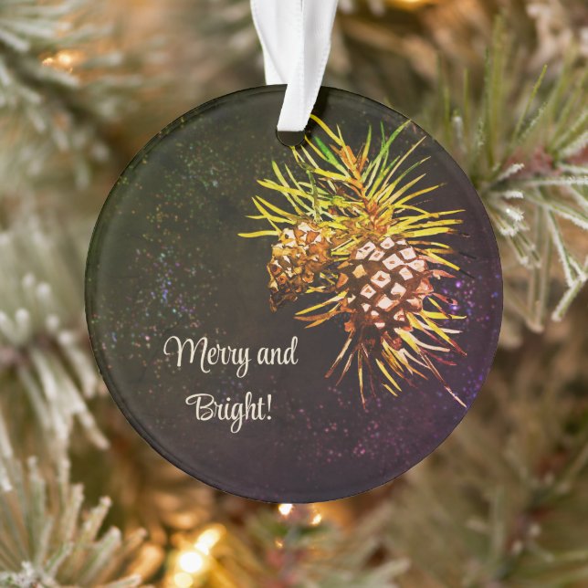 Rustic pine cone  ornament (Tree)