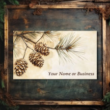 Rustic Pine Cone | Woodland Pine Tree Branch