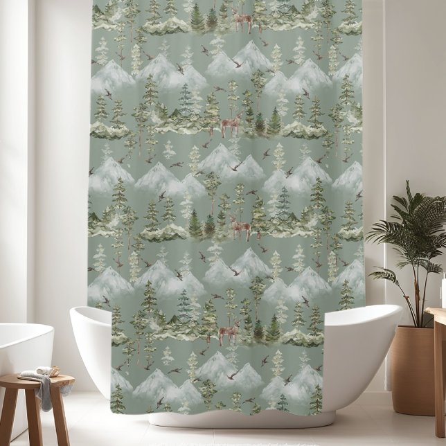 Rustic Pine Trees Deer Pattern (Creator Uploaded)