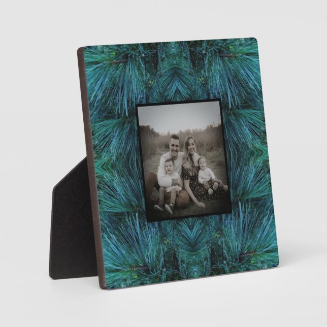 Rustic Pine trees pine forest green evergreen   Plaque (Front)