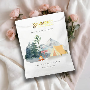 Rustic Pine Woods Camping Mountain Baby Shower Favour Bag