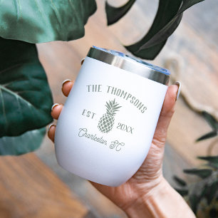 Rustic Pineapple Personalized Family Name
