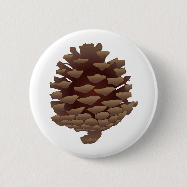 Rustic Pinecone 2 Inch Round Button (Front)