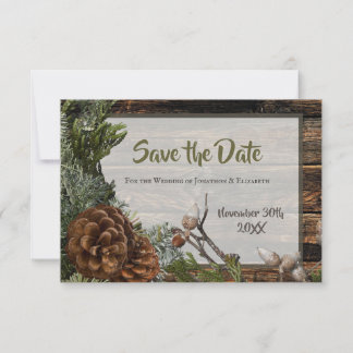 Rustic Pinecone Winter Wedding