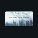 Rustic Pines Foggy Blue Mountain Return Address Label<br><div class="desc">This return address label features a beautiful design with a watercolor painting of pine trees in the blue mountain fog. Perfect for a rustic Christmas or holiday mailing.</div>