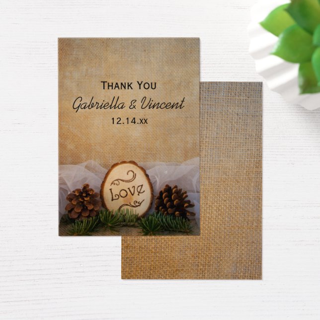 Rustic Pines Woodland Wedding Favour Tags (Desk)