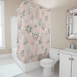 Rustic Pink Floral with White Blooms and Greenery