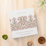 Rustic Pink Green Floral Paisley Motif Wedding Binder<br><div class="desc">For any further customisation or any other matching items,  please feel free to contact me at yellowfebstudio@gmail.com</div>