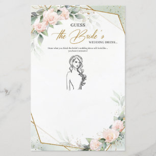 Rustic pink roses greenery Guess The Bride’s Dress