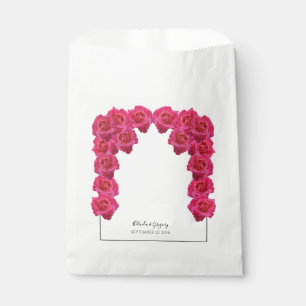 Rustic Pink Roses Wedding  Favour Bag