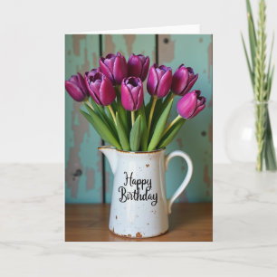 Rustic Pitcher Birthday Card