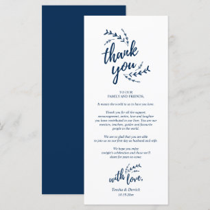 Rustic Place Setting Dinner Party Thank You Card