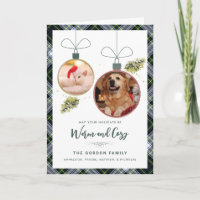 Rustic Plaid 2 Pet Photos Tartan Christmas