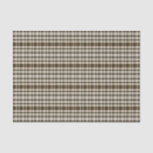 Rustic Plaid Brown and Tan Tissue Paper