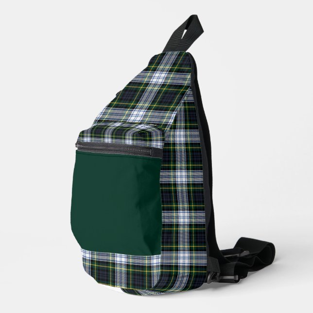 Rustic Plaid Clan Gordon Tartan Sling Bag (Right Corner)